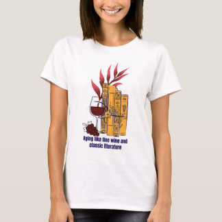 Camiseta Vino fino y literatura clásica