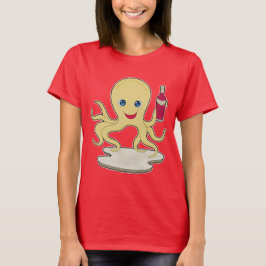 Camiseta Vino frasco de Octopus