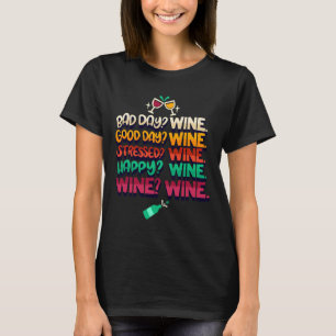Camiseta Vino Humor para bebedores de alcohol