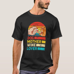 Camiseta Vino Madre Perro Golden Retriever Día de la Madre 