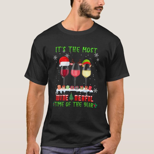 Camiseta Vino navidad - Graciosa Navidad Alcohol Pajama (Anverso)
