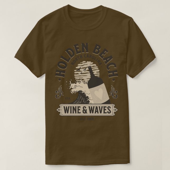 Camiseta Vino NC de la playa de Holden (Diseño del anverso)