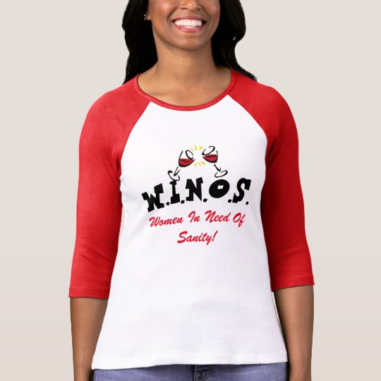 Camiseta ¡Vino para la cordura! Rojo