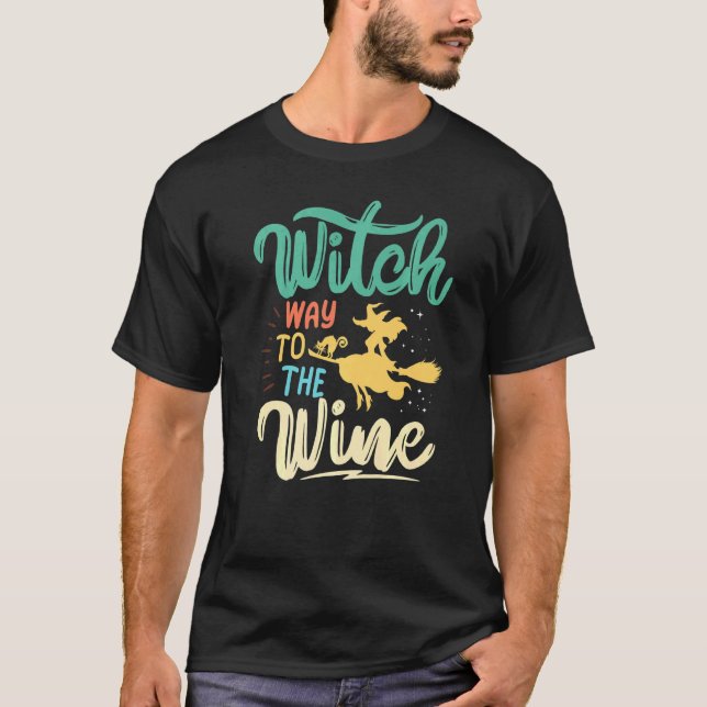 Camiseta Vino Para Mujeres Camino A Halloween 1 (Anverso)