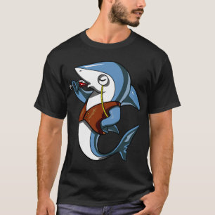 Camiseta Vino Pirata Tiburón Bebida Divertida Fiesta Oceáni