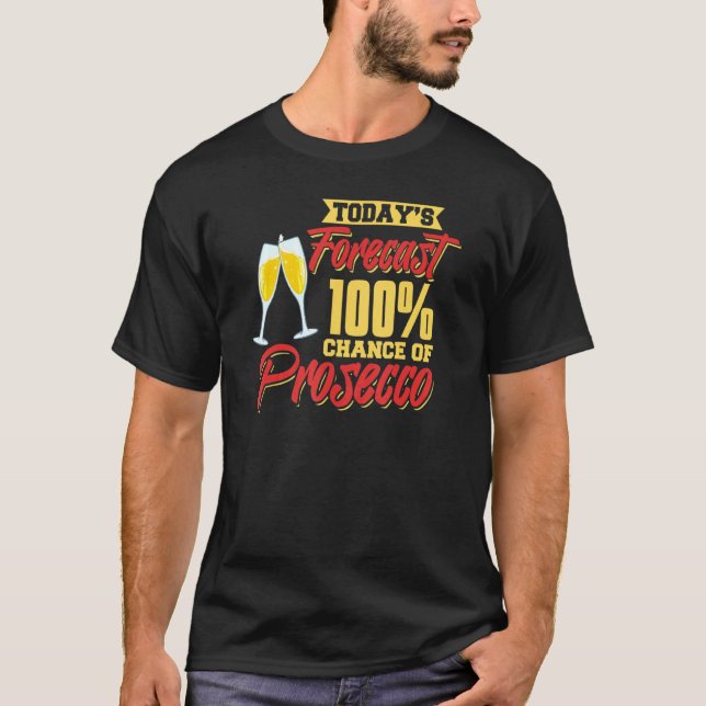 Camiseta Vino Prosecco Champagne Cocktails Rosa Botella ita (Anverso)