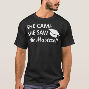 Camiseta Vino Que Vio Que Tenía Maestría - Maestría En Gra