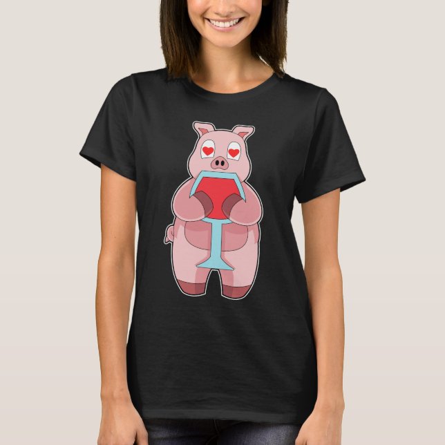 Camiseta Vino Rojo de cerdo (Anverso)