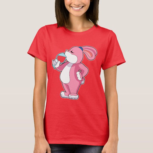 Camiseta Vino rojo de conejo (Anverso)
