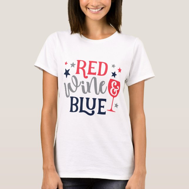 Camiseta Vino Rojo Y Azul (Anverso)