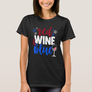Camiseta Vino Rojo Y Azul 4 De Julio Vino Rojo Azul Blanco
