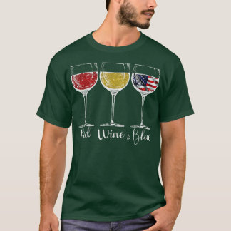 Camiseta Vino Rojo Y Gafas Azules, Estados Unidos De Améric