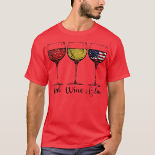 Camiseta Vino Rojo Y Gafas Azules, Estados Unidos De Améric