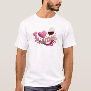 Camiseta Vino Rosa Atractivo CREATIVE PRINT I LOVEW