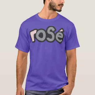 Camiseta Vino rosa de última generación tipografía gris