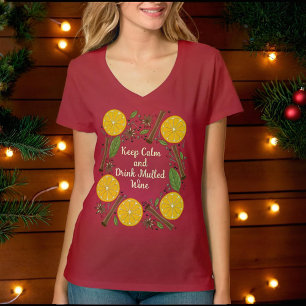 Camiseta Vino tinto especiado de Navidad para calentar