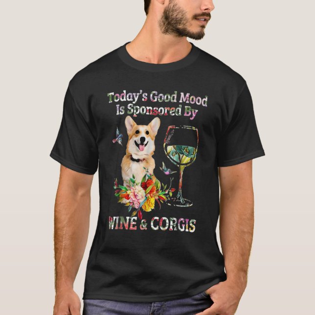 Camiseta Vino y Corgis (Anverso)