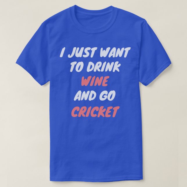 Camiseta Vino y cricket (Diseño del anverso)