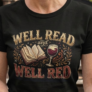 Camiseta Vino y Libros: Bien Leído y Bien Tinto