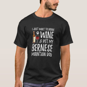 Camiseta Vino y perro de montaña de Berna