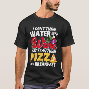Camiseta Vino y pizza para desayunar Meme divertido para la