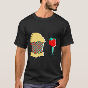 Camiseta Vino Y Popcorn Itysl Creo Que Deberías Irte