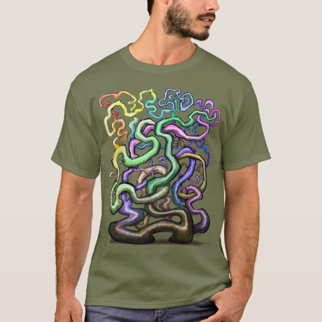 Camiseta Vinos arcoiris torcidos (Anverso)