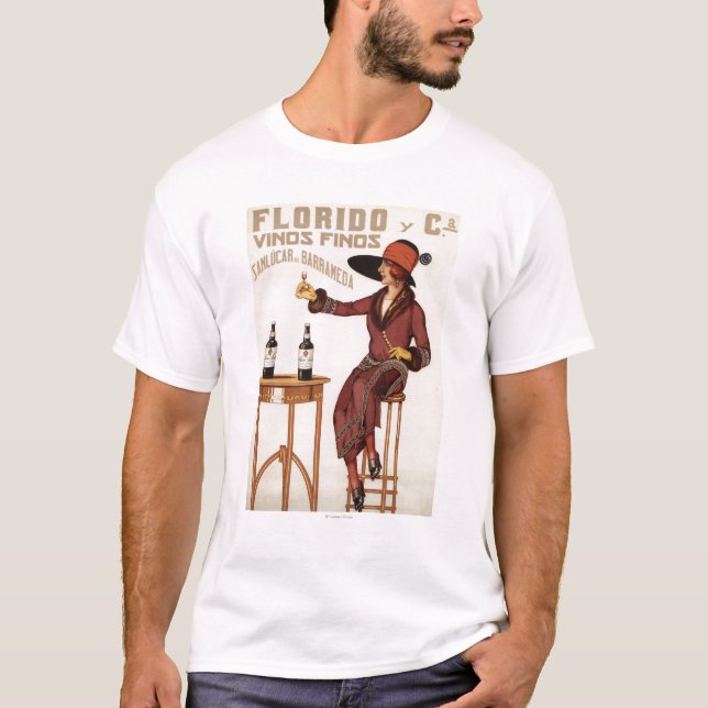 Camiseta Vinos Finos - Sanlucar de Barrameda de Florido (Anverso)