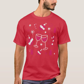 Camiseta Vinos Navidades beben Fiesta Navidad Fiesta de Nav