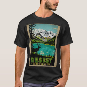Camiseta Vint de servicio NPS del parque nacional de los EE