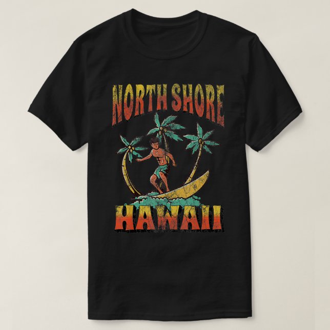 Camiseta Vint de vacaciones de verano en la costa norte de  (Diseño del anverso)