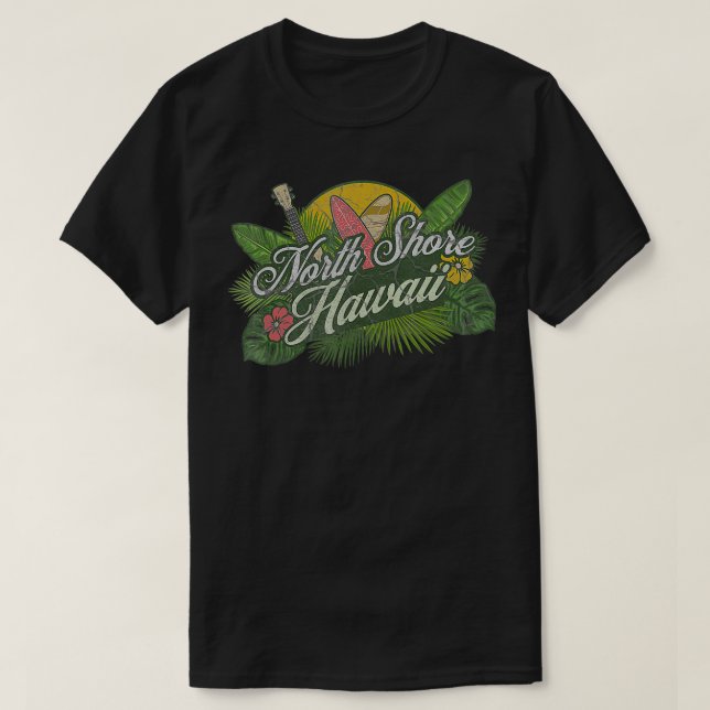 Camiseta Vint de vacaciones de verano en la costa norte de  (Diseño del anverso)