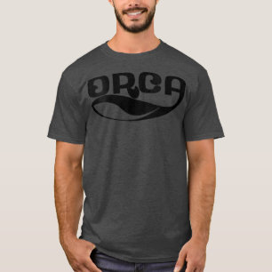 Camiseta Vinta gráfica oceánica retro de delfín ballena orc