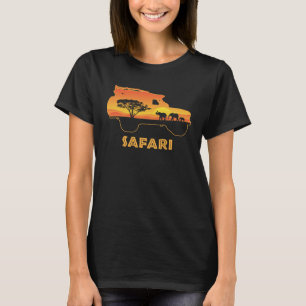 Camiseta Vintag de la familia de elefantes del parque safar