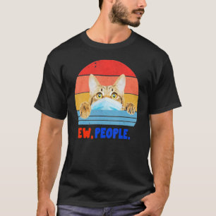 Camiseta Vintag Mascara de gato Ew People