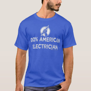 Camiseta Vintage 100 American Electrician Word