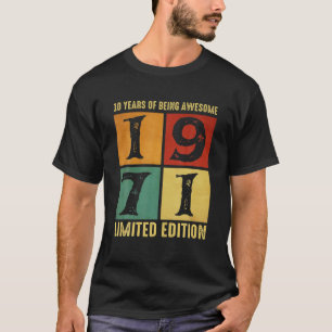 Camiseta Vintage 10 Años 1971 Edición Limitada 50º Nacimien