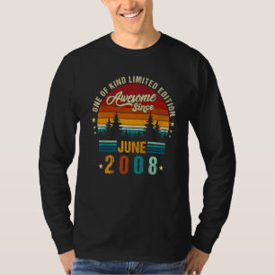 Camiseta Vintage 14th Birthday Awesome From June 2008 Epic