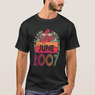 Camiseta Vintage 15th Birthday Awesome From June 2007
