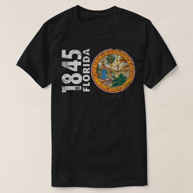 Camiseta Vintage 1845 Bandera Estatal de Florida (Diseño del anverso)