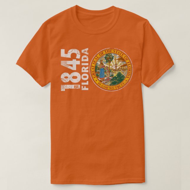 Camiseta Vintage 1845 Bandera Estatal de Florida (Diseño del anverso)