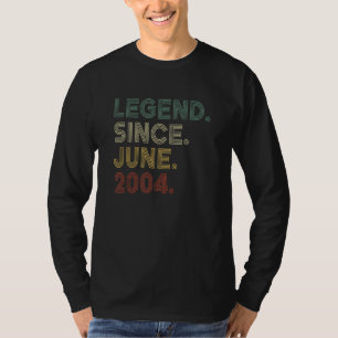 Camiseta Vintage 18th Birthday Legend From June 2004 18 Ye