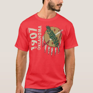 Camiseta Vintage 1907 Bandera Estatal de Oklahoma