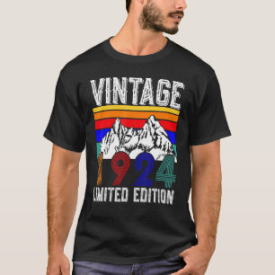 Camiseta Vintage 1924 Chicas de niños de 98 años 98º nacimi