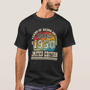 Camiseta Vintage 1930 Limited Edition 92 Years Old 92Nd Bir