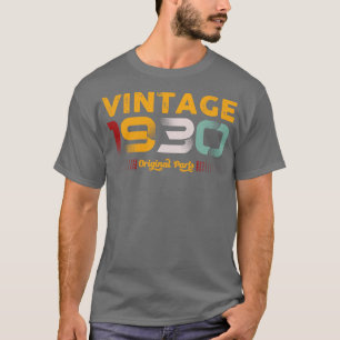 Camiseta Vintage 1930 Original Parts Family Birthday Gift
