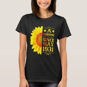 Camiseta Vintage 1931 91 Years Old May 91th Sunshine Birth