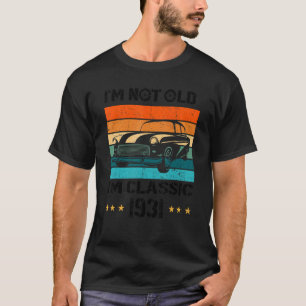 Camiseta Vintage 1931 Classic Car 91 años 91ª cumpleaños