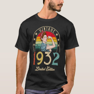 Camiseta Vintage 1932 1932 90º cumpleaños 90 años