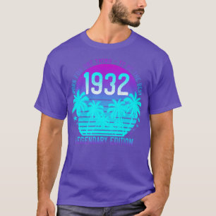Camiseta Vintage 1932 89th Birthday Estética Sunset Palm 8
